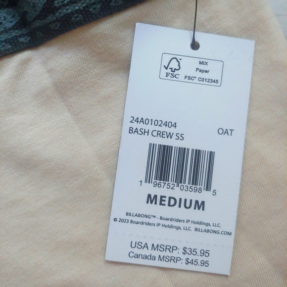 BILLABONG NEW Men's Bash Crew Short Sleeve Shirt - Picture 8 of 10